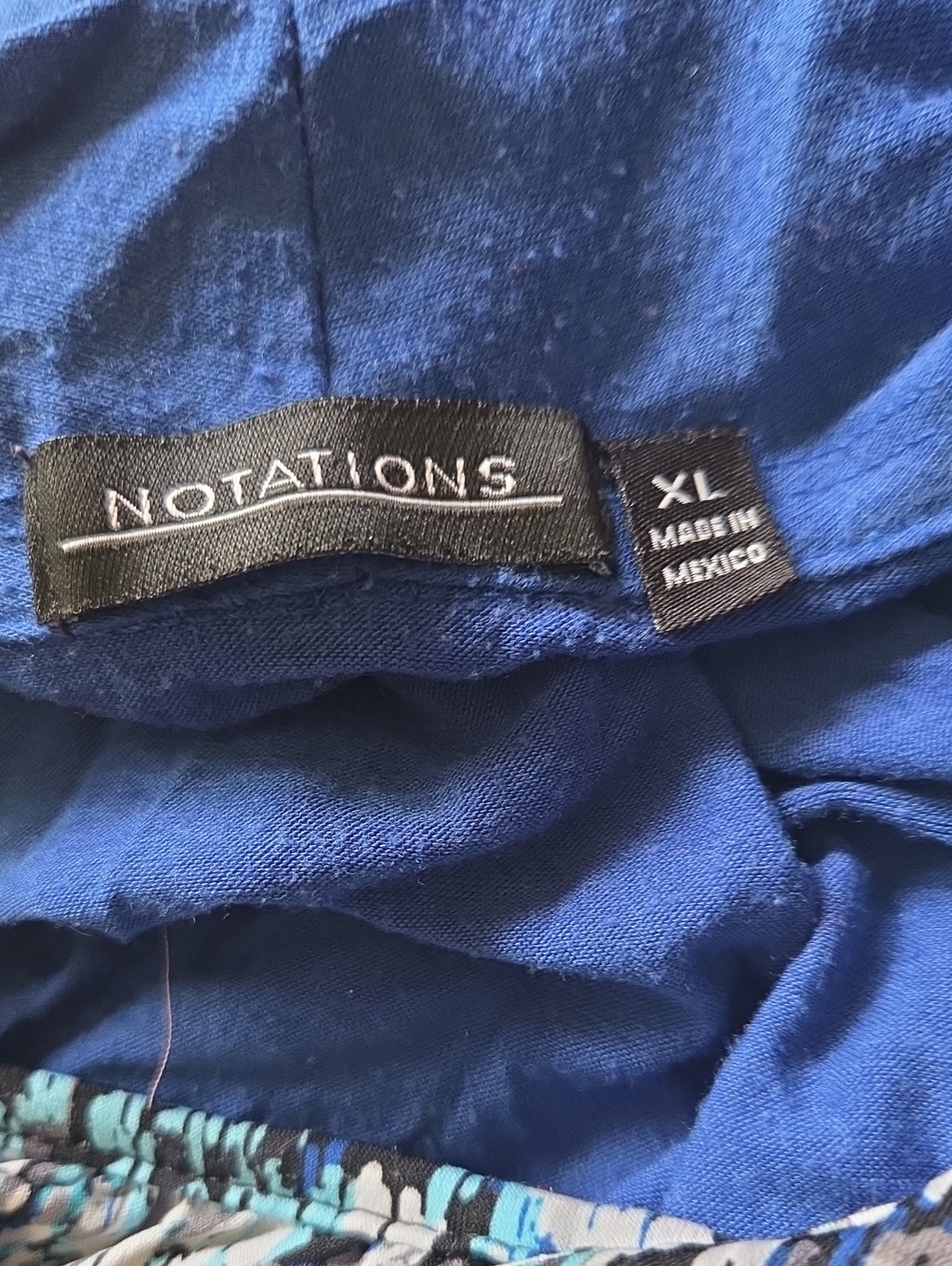 Notations Royal Blue Blouse Top